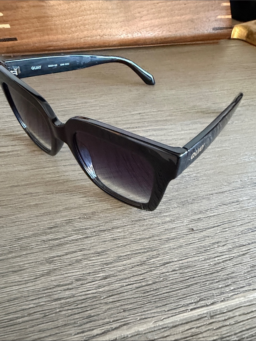 Quay Australia Black Retro Cat-Eye Sunglasses for Women